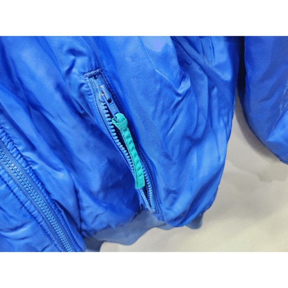 Vtg 90's Columbia Men's Coat Sz XL Blue Teal Reversible Thinsulate Bomber Jacket - Picture 4 of 15